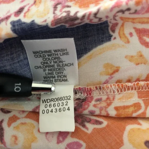 J. Jill Paisley  Floral Tiered Dress SizeS Sleeveless Orange Colorful Stretch - Picture 13 of 13